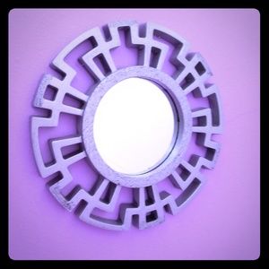 Silver wall mirror decor